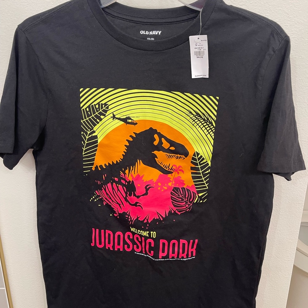 Old Navy Black Jurassic Park Graphic Tee